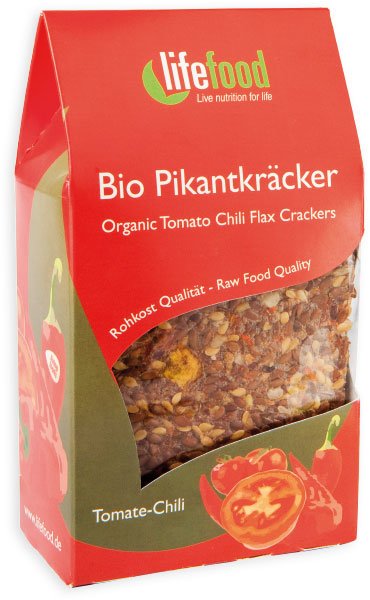 Crackers cu chilli si rosii raw bio 90g